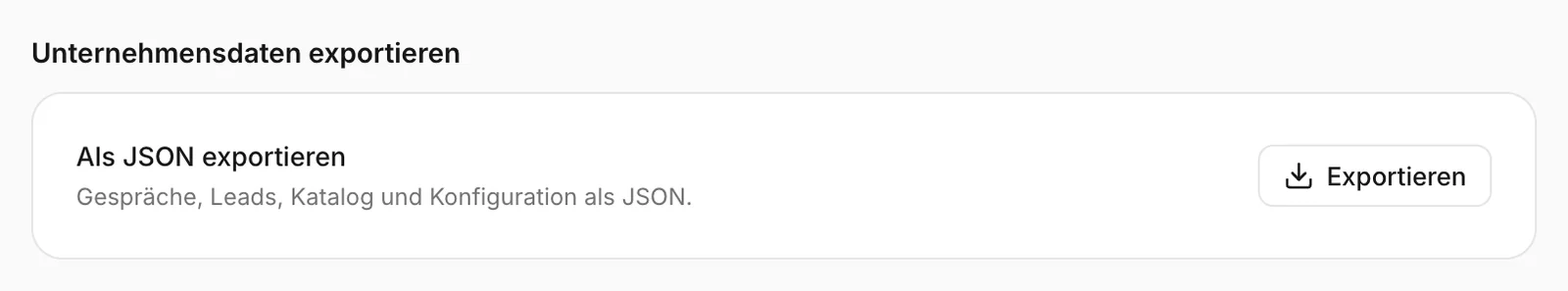 Export als JSON