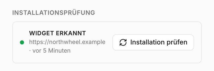 Die Installationsprüfung