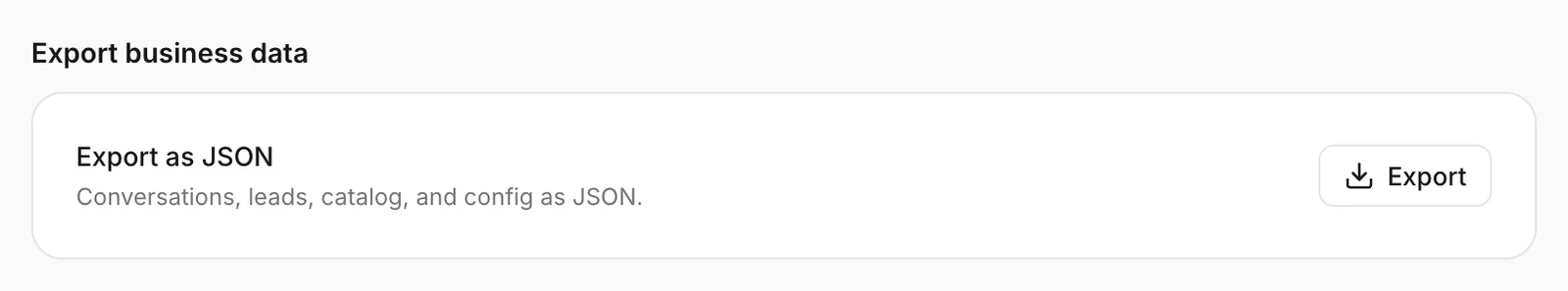 Export as JSON