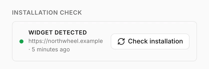 The installation check