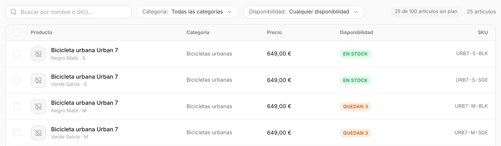 Un negocio sin plan, con 25 de sus 100 artículos usados