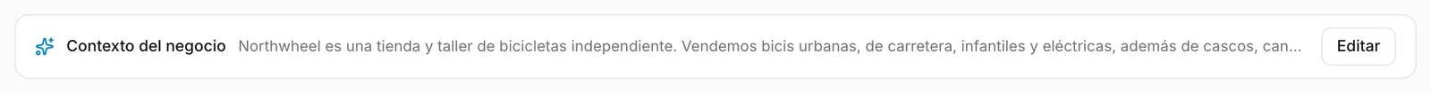 La franja del contexto del negocio