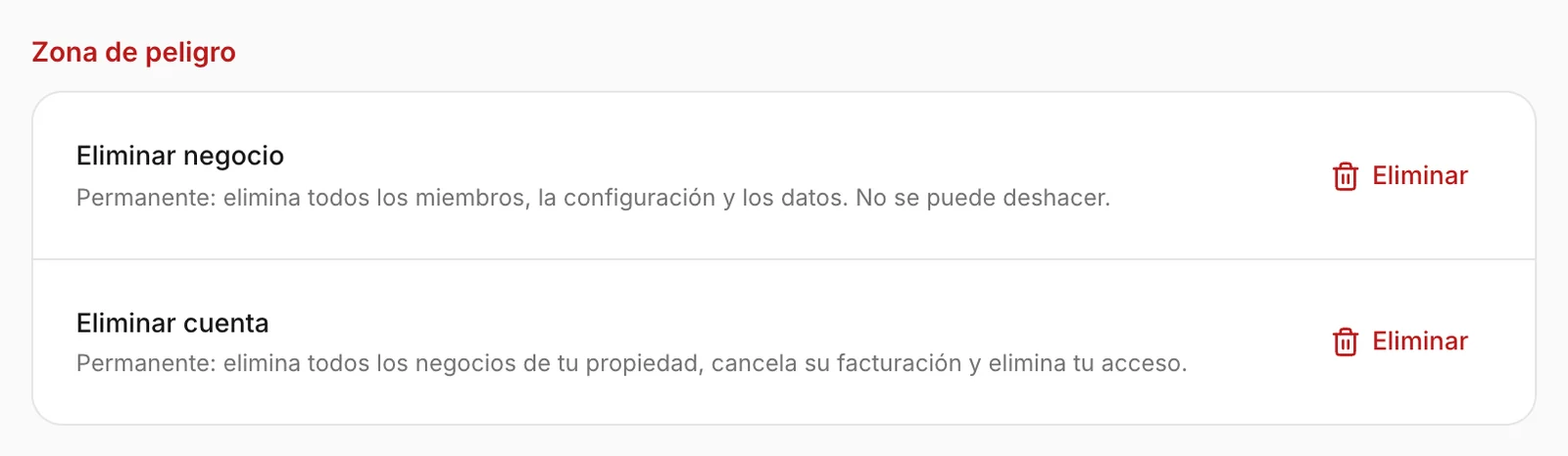 La zona de peligro