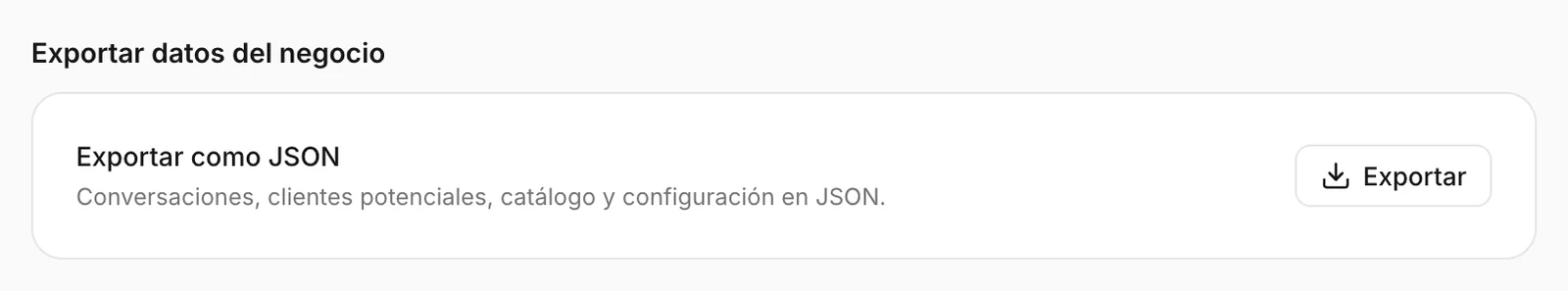 Exportar en JSON