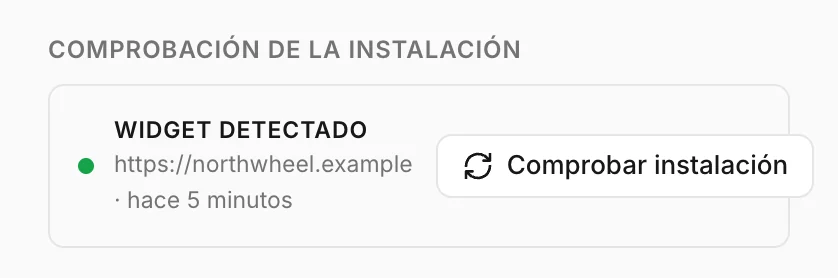 La comprobación de la instalación