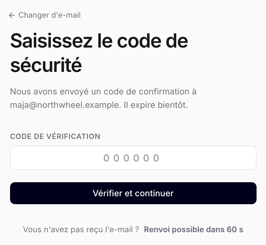 Saisie du code