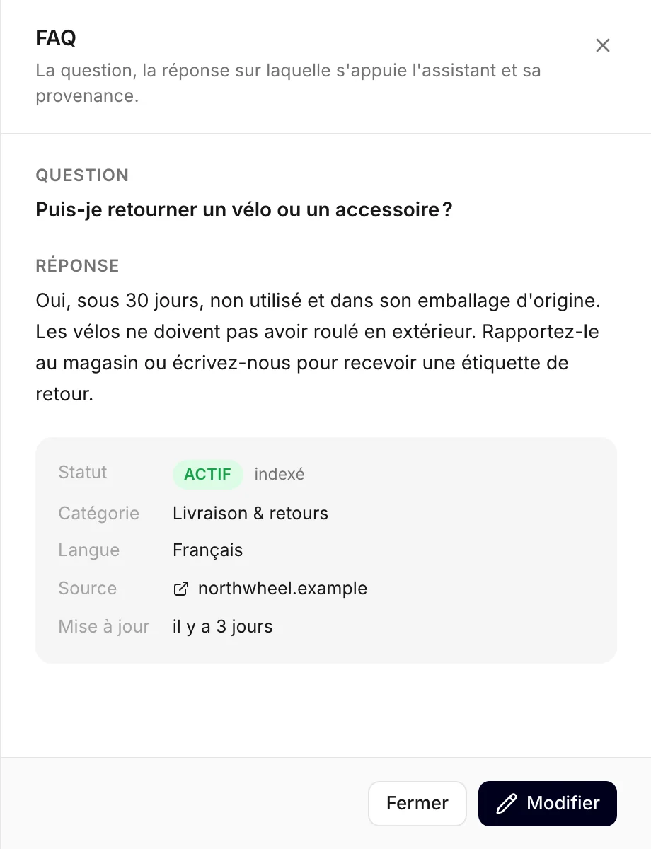Une FAQ ouverte en lecture