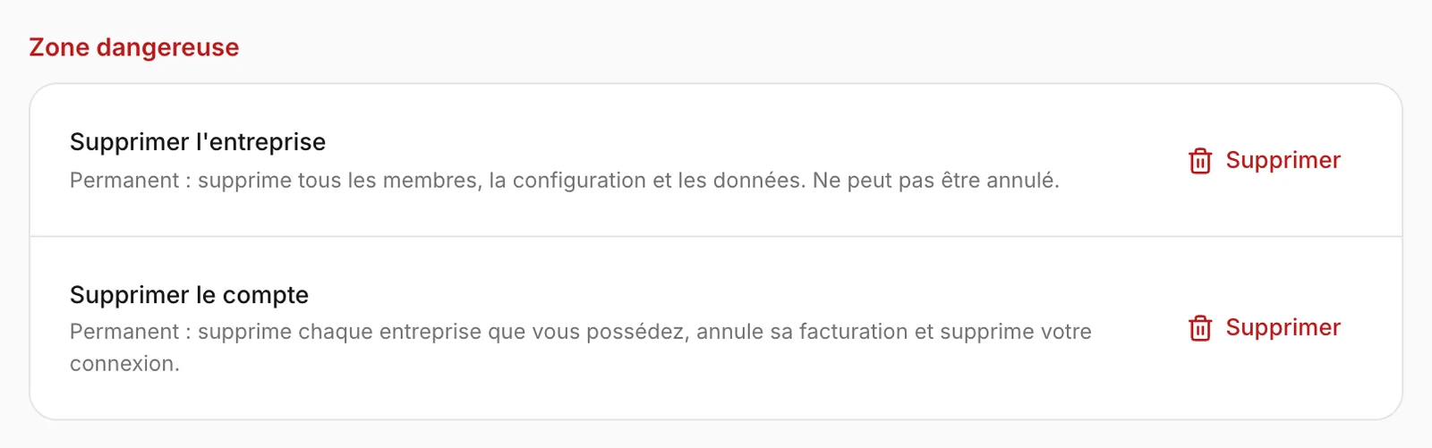 La zone dangereuse