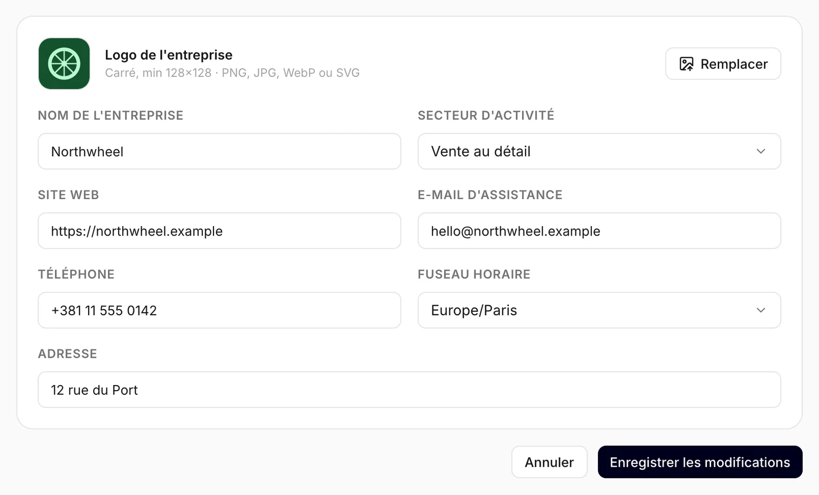 Le profil d'entreprise