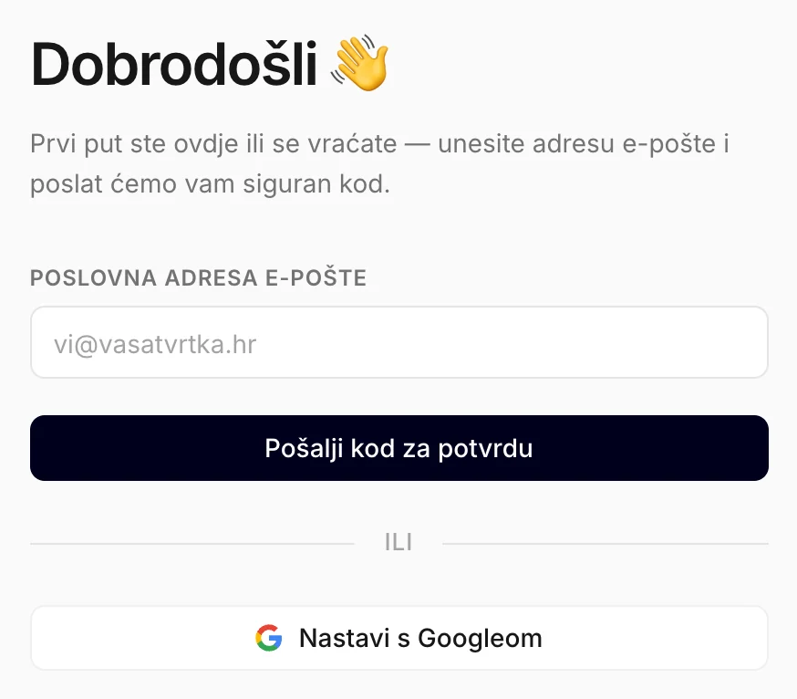 Zaslon za prijavu