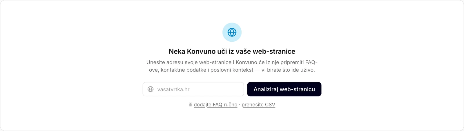 Prazan zaslon Znanje nove tvrtke