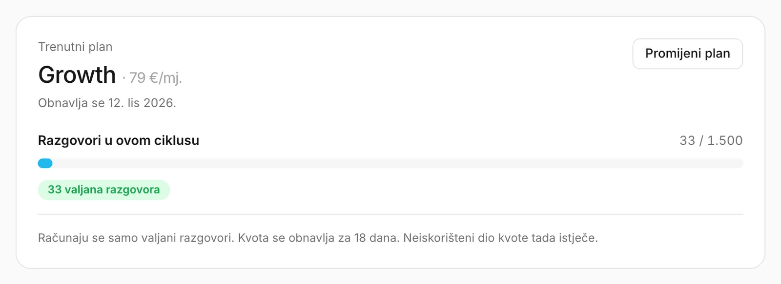 Trenutačni plan i razgovori ovog mjeseca