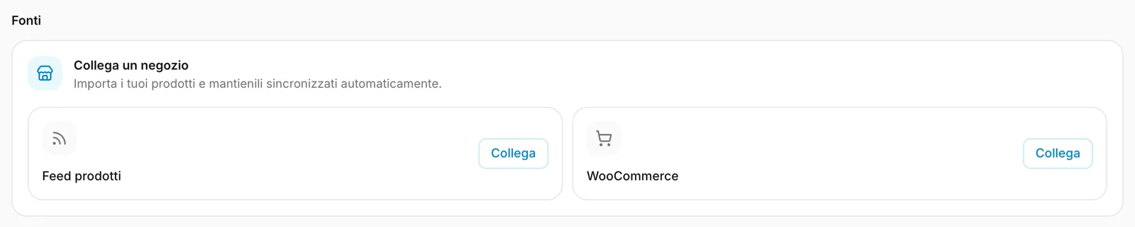 I due modi per collegare un negozio online