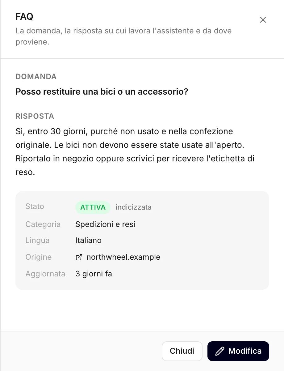Una FAQ aperta in lettura