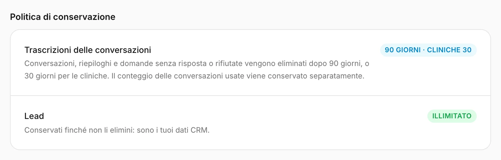 Le regole di conservazione