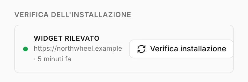 La verifica dell'installazione