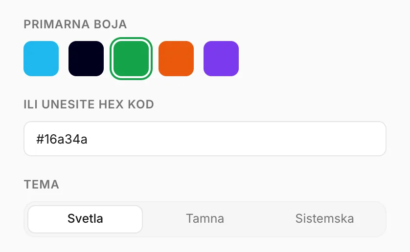 Primarna boja i tema